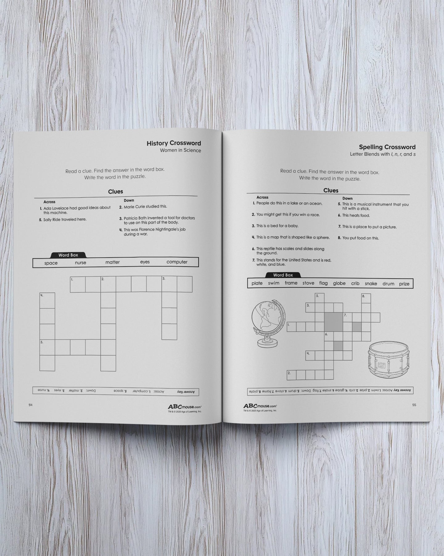 Games: Word Searches and Crosswords Workbook - ABCmouse