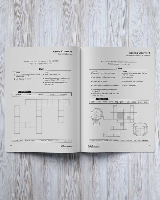 Games: Word Searches and Crosswords Workbook - ABCmouse