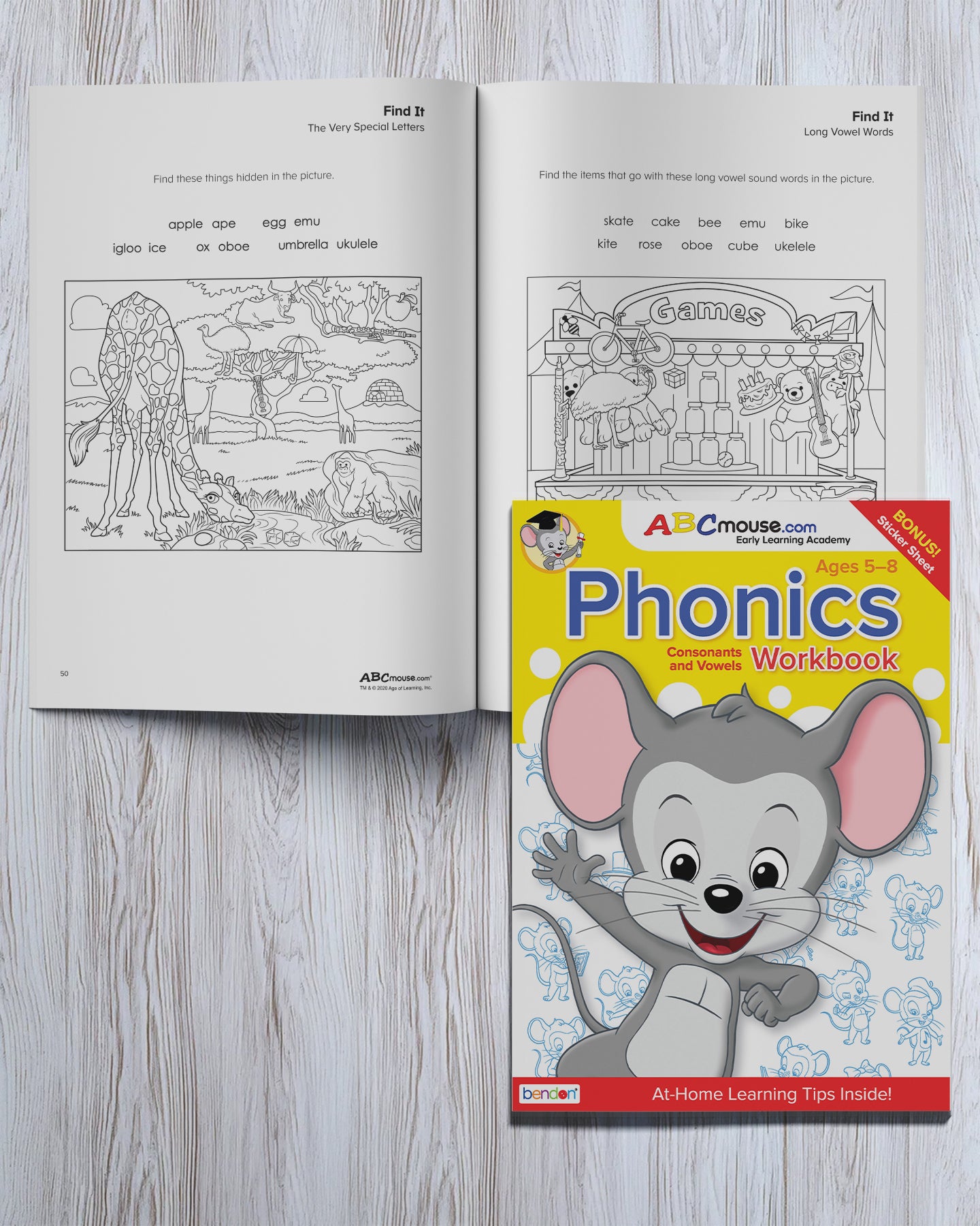 Phonics: Consonants and Vowels Workbook - ABCmouse