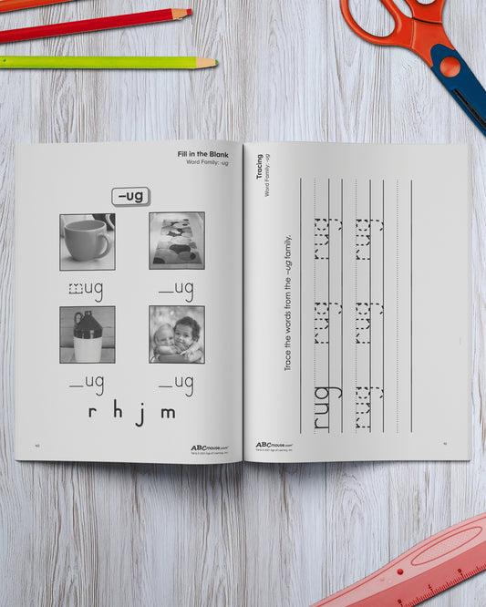Phonics: Word Families, Blends, and Digraph Workbook - ABCmouse