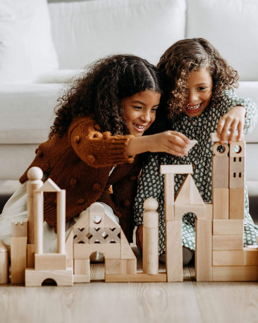 Basic Building Blocks 102 Piece Extra Large Wooden Starter Set - ABCmouse