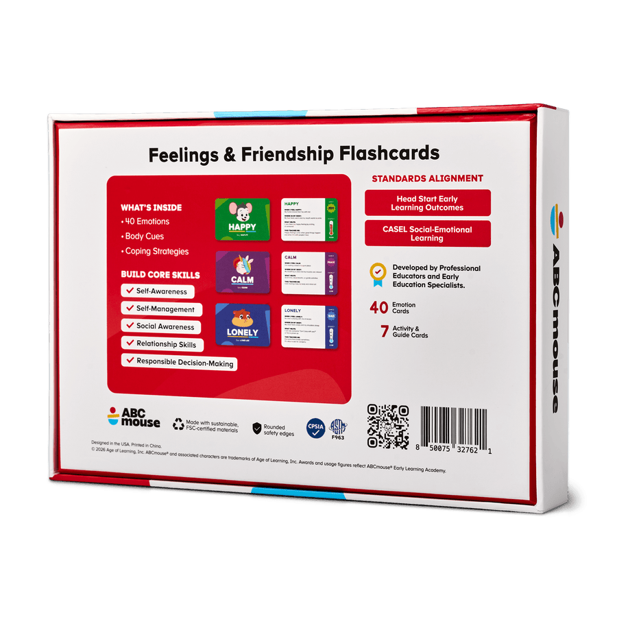 Child using ABCmouse Feelings & Friendship Flashcards
