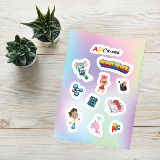 Great Work! Glossy Sticker Sheet - ABCmouse