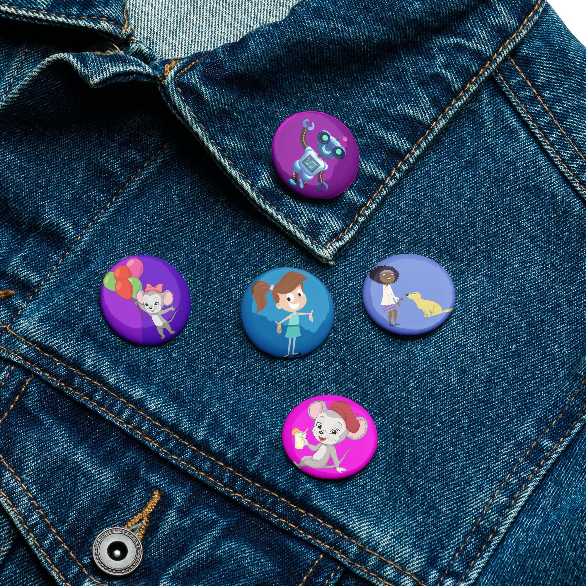 Celebrate & Create Pin Button Set – 5 Pack - ABCmouse