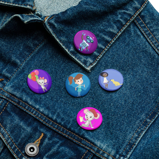 Celebrate & Create Pin Button Set – 5 Pack - ABCmouse