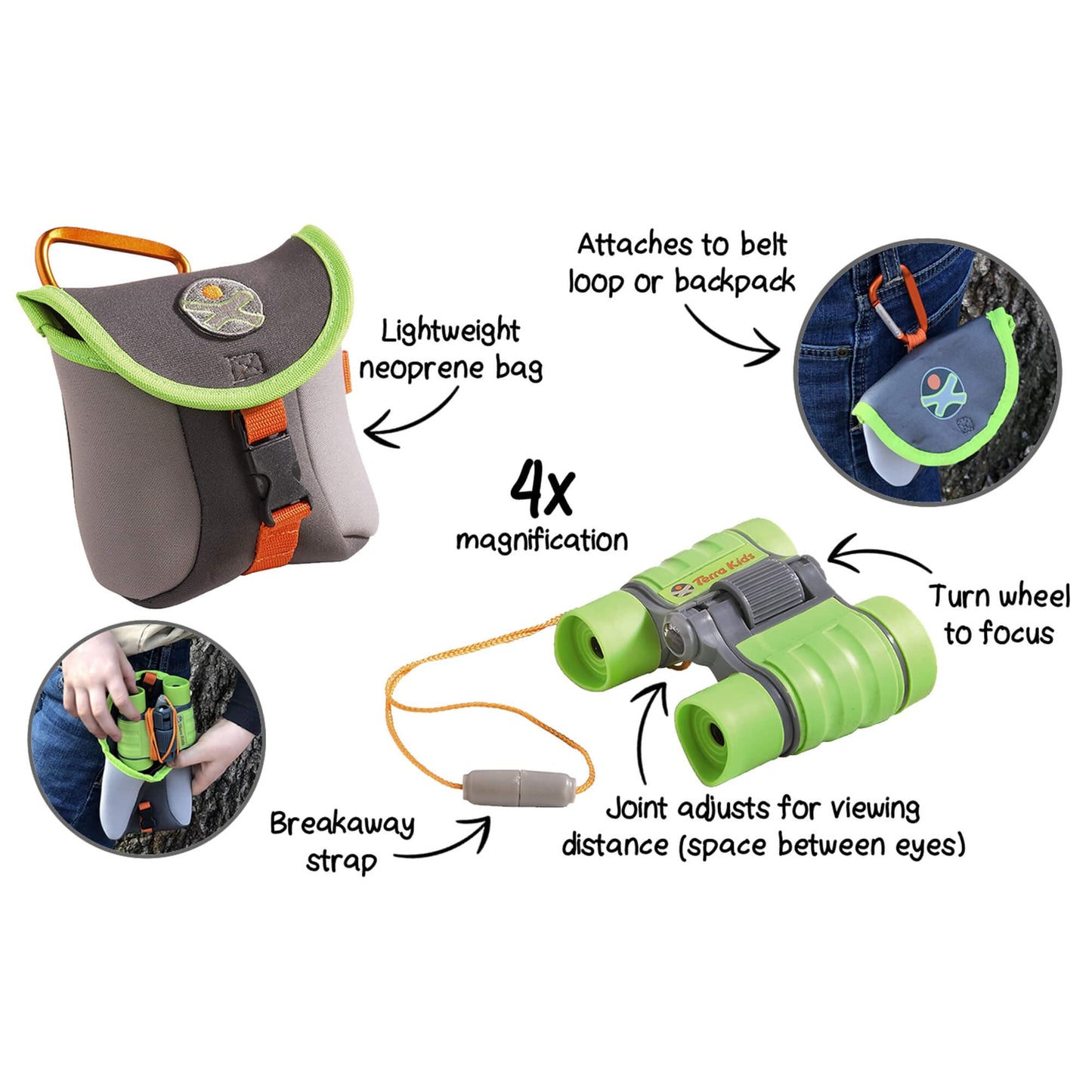 Terra Kids Binoculars with Bag - ABCmouse