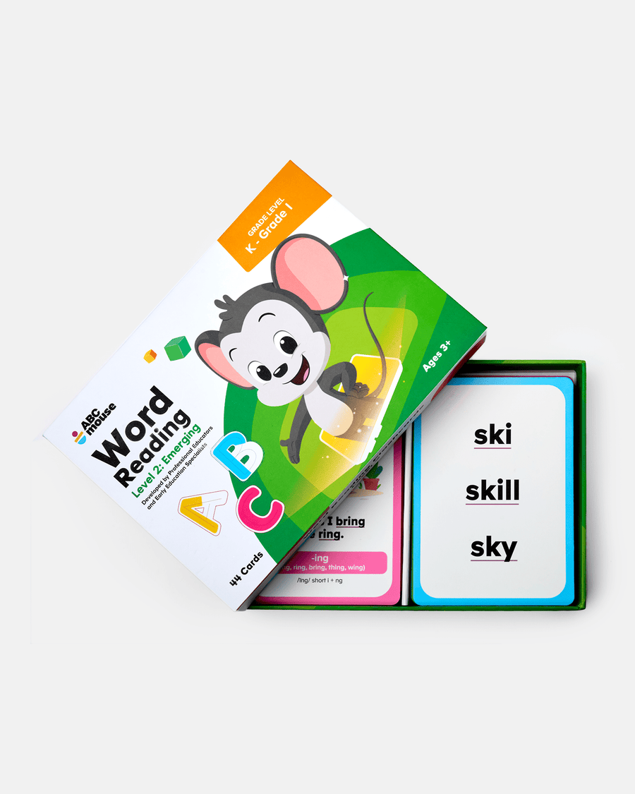 ABCmouse Word Reading Flashcards Level 2, 44-card deck for ages 5 to 7