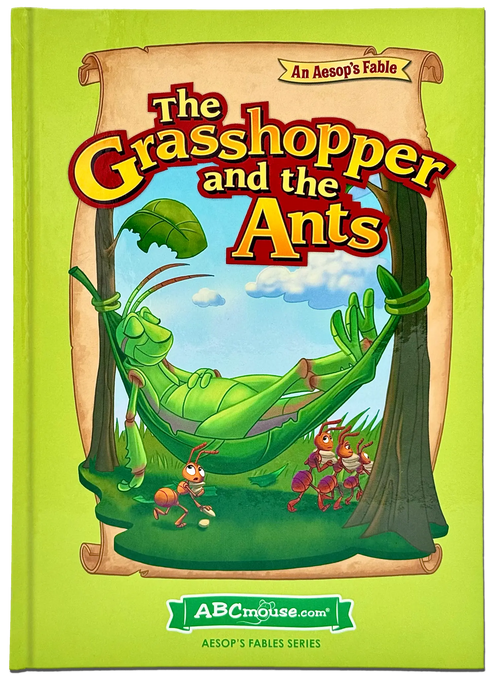 Aesop's Fables hardcover reader shown at reading size