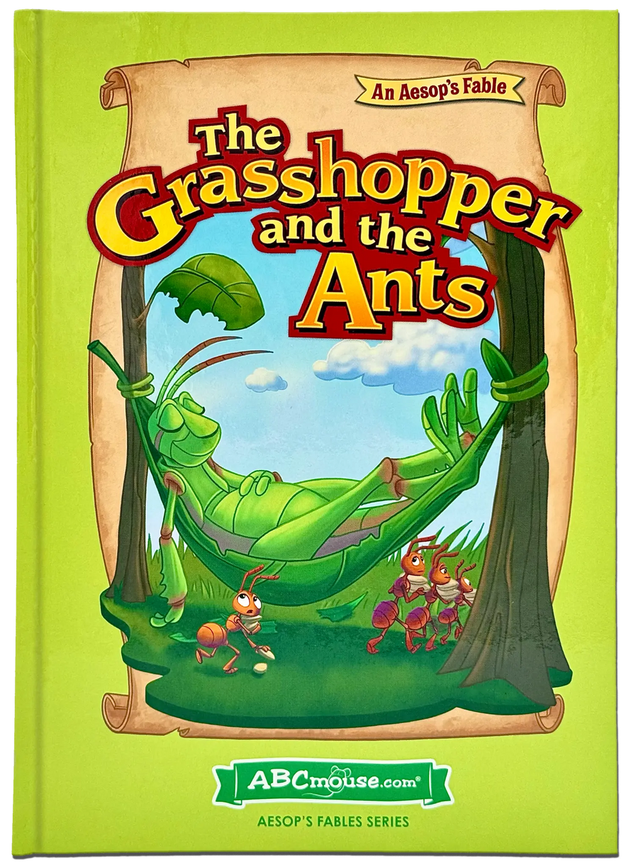 Aesop's Fables hardcover reader shown at reading size