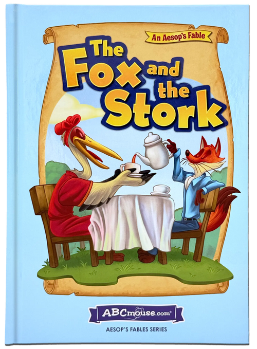 Parent and child reading an ABCmouse Aesop's Fables Story Time Reader