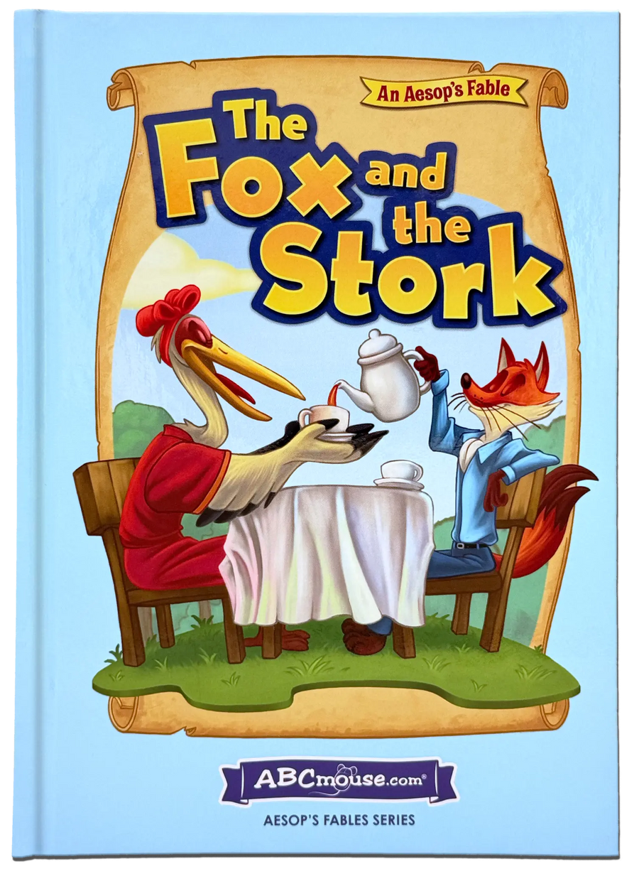 Parent and child reading an ABCmouse Aesop's Fables Story Time Reader