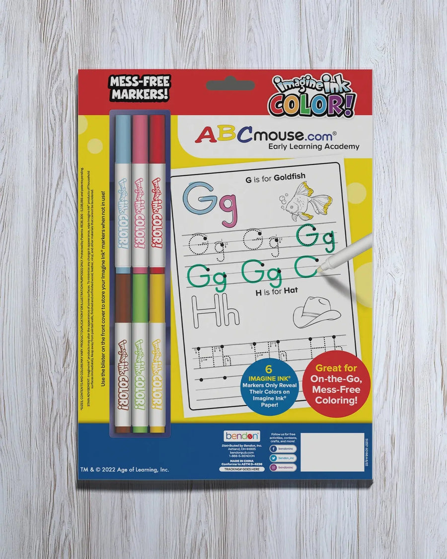 ABCmouse Imagine Ink Color Alphabet workbook with included markers
