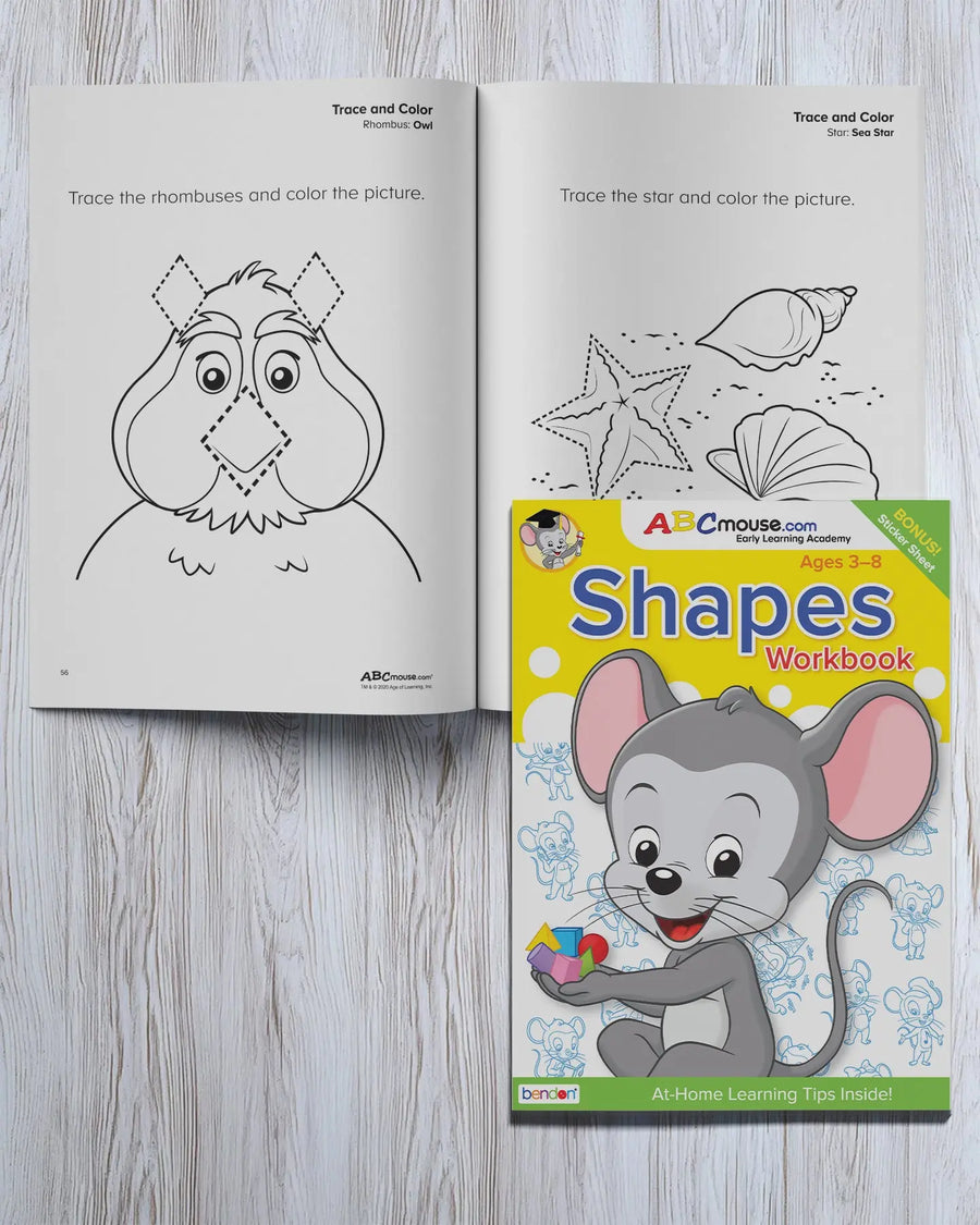 Number practice activities in an ABCmouse math workbook