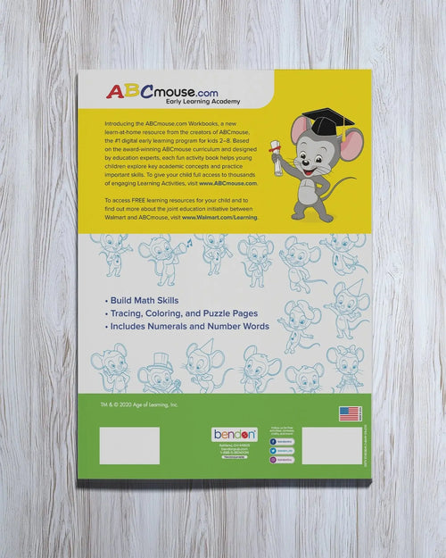 Number tracing and counting activity featuring ABCmouse characters