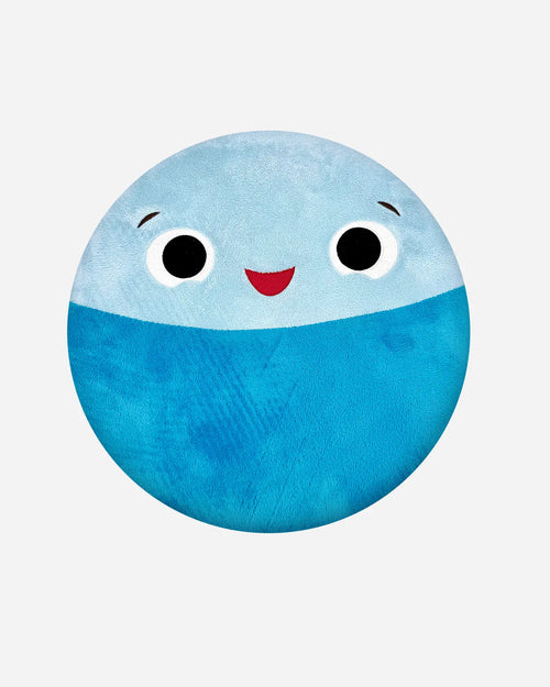 Cici Circle, a blue circle-shaped ABCmouse Shapeys reading pillow