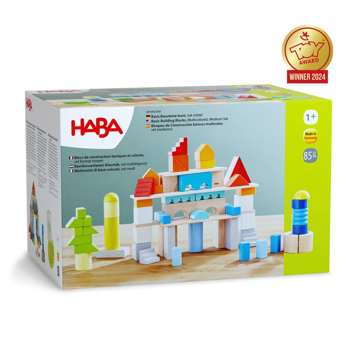 Colored Wooden Building Blocks - 85 Piece Set - ABCmouse