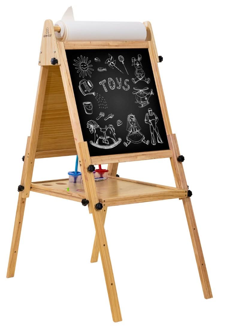 Foldable Kids Easel – 3 Adjustable Heights, Art Station for Drawing & Painting - ABCmouse