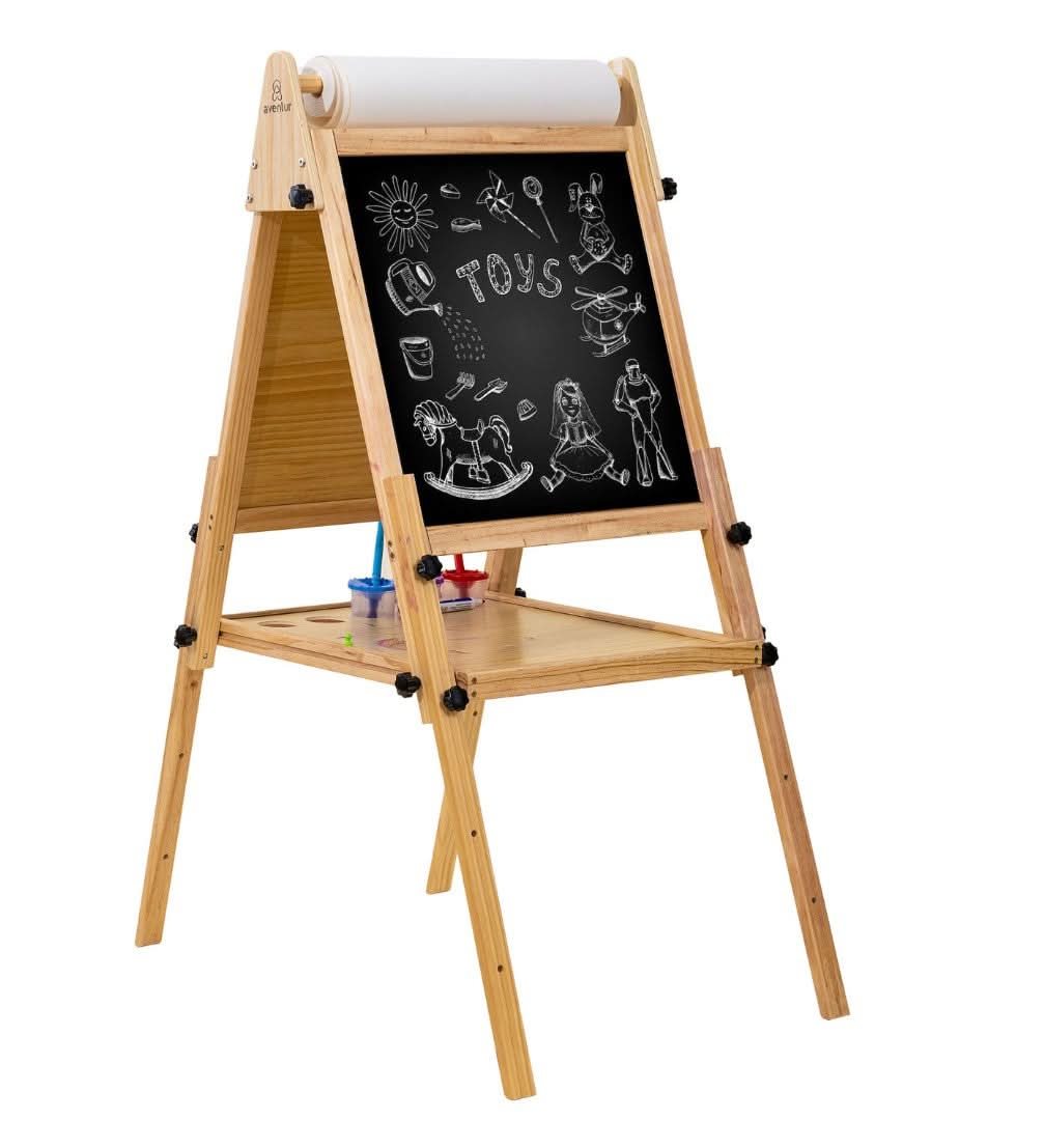 Foldable Kids Easel – 3 Adjustable Heights, Art Station for Drawing & Painting - ABCmouse