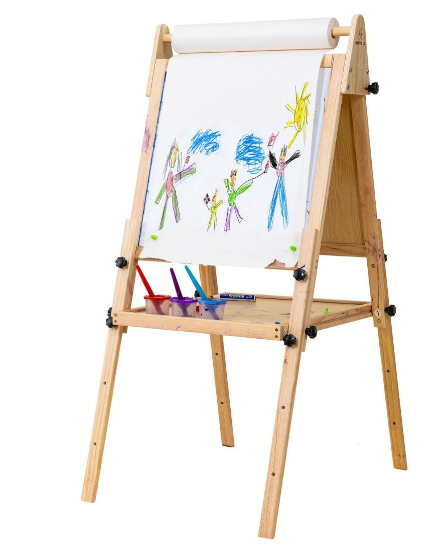 Foldable Kids Easel – 3 Adjustable Heights, Art Station for Drawing & Painting - ABCmouse