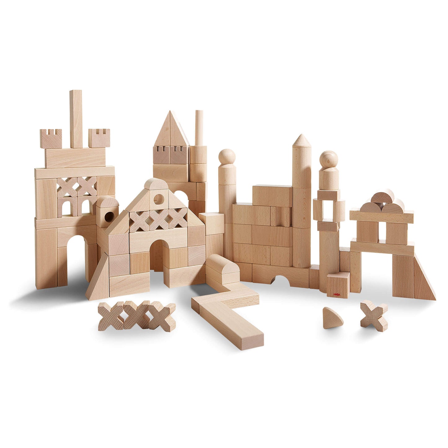 Basic Building Blocks 102 Piece Extra Large Wooden Starter Set - ABCmouse