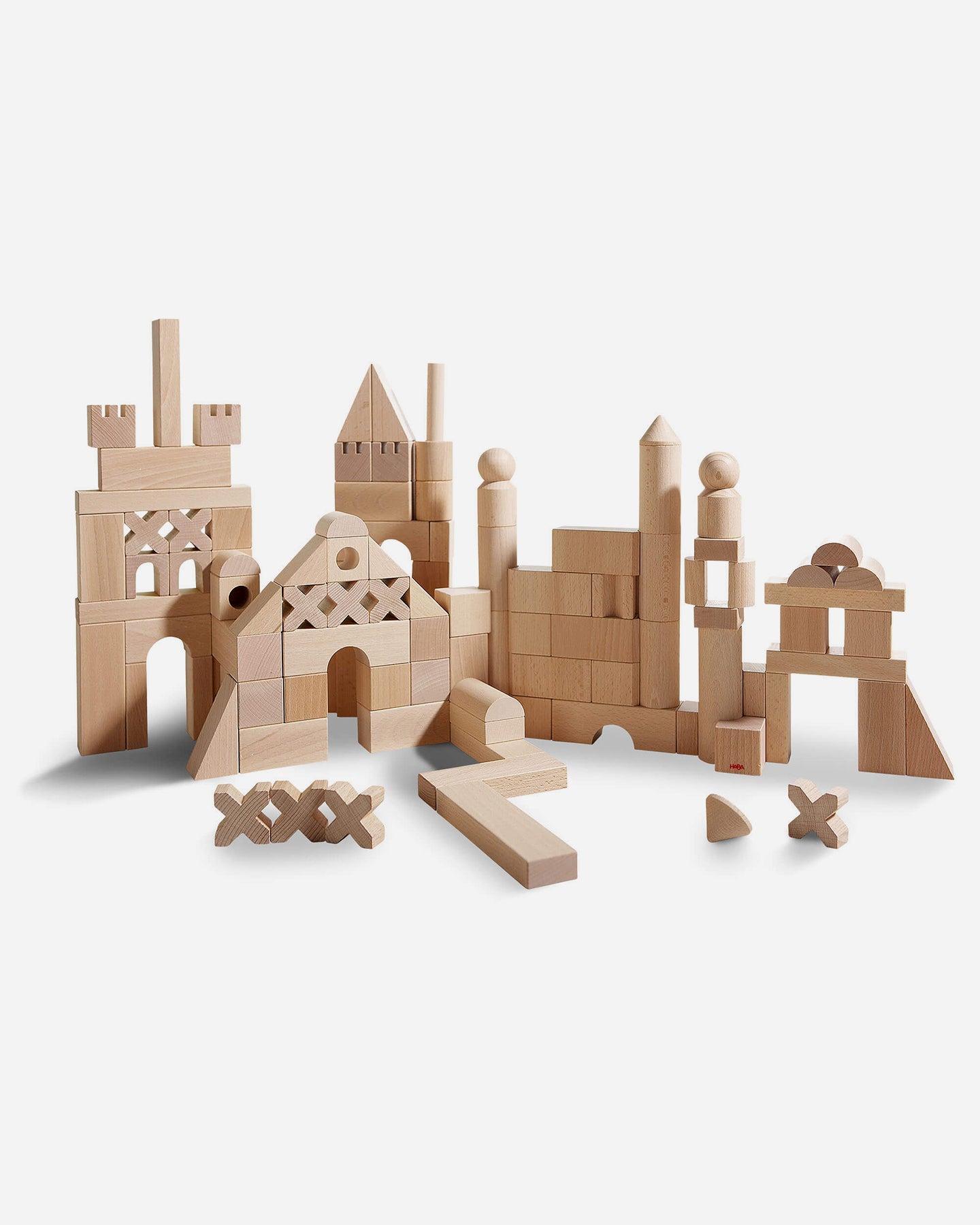Basic Building Blocks 102 Piece Extra Large Wooden Starter Set - ABCmouse