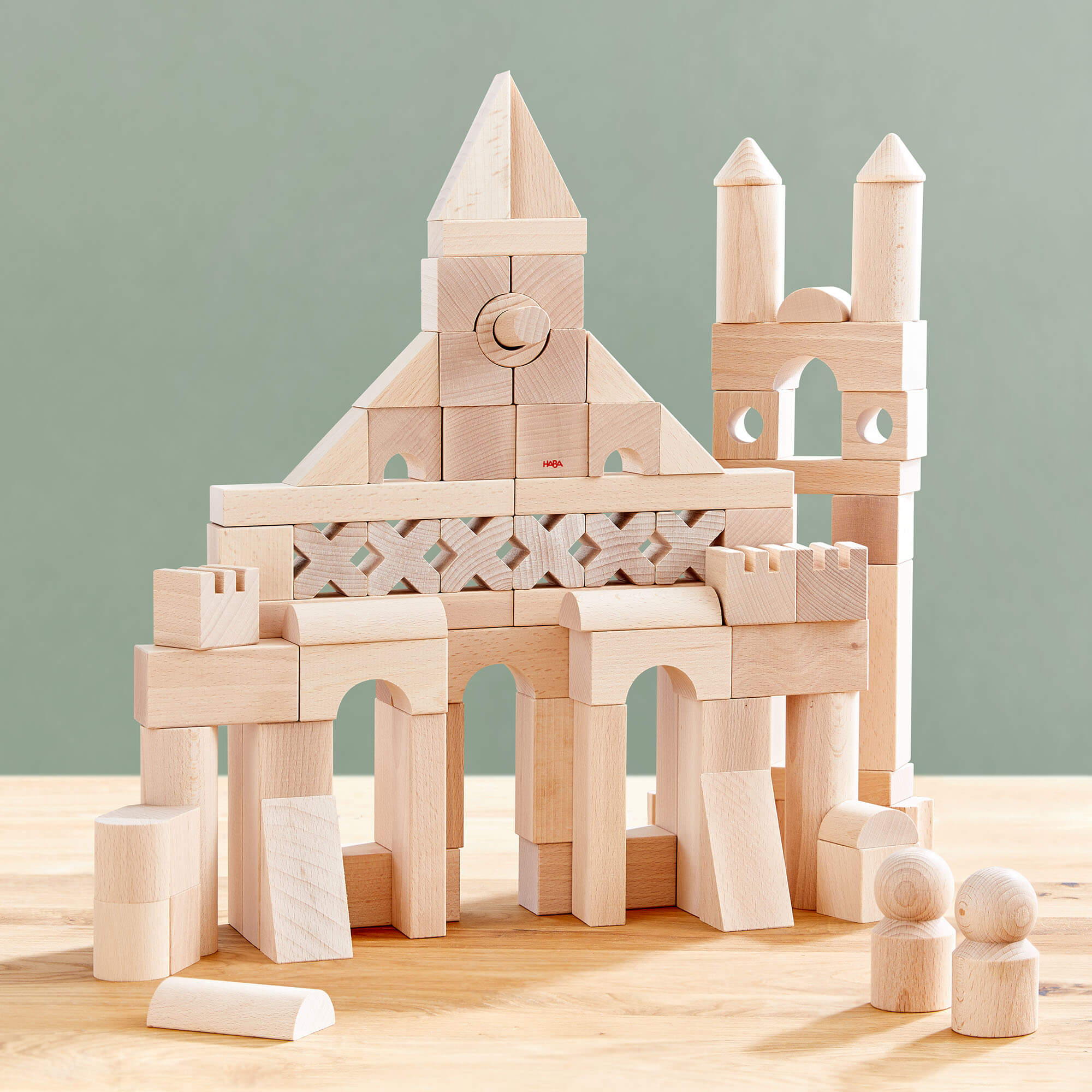 Basic Building Blocks 102 Piece Extra Large Wooden Starter Set - ABCmouse