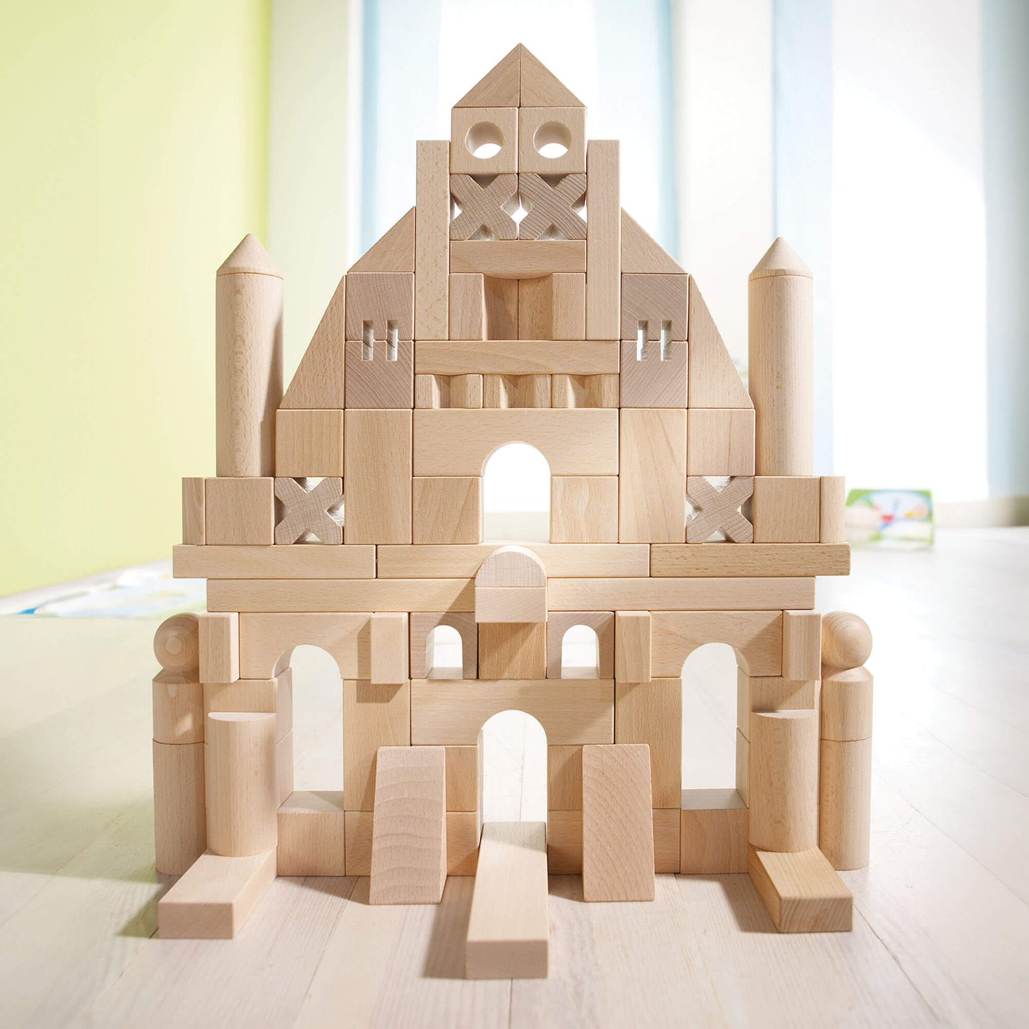 Basic Building Blocks 102 Piece Extra Large Wooden Starter Set - ABCmouse