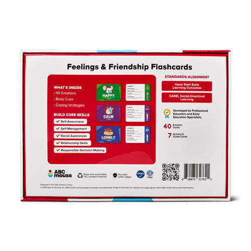 ABCmouse Feelings & Friendship Flashcards deck in its rigid gift box