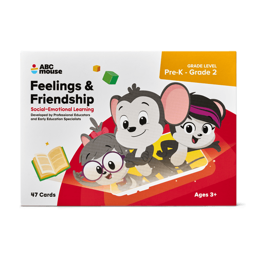 Reference key cards from the ABCmouse Feelings & Friendship deck