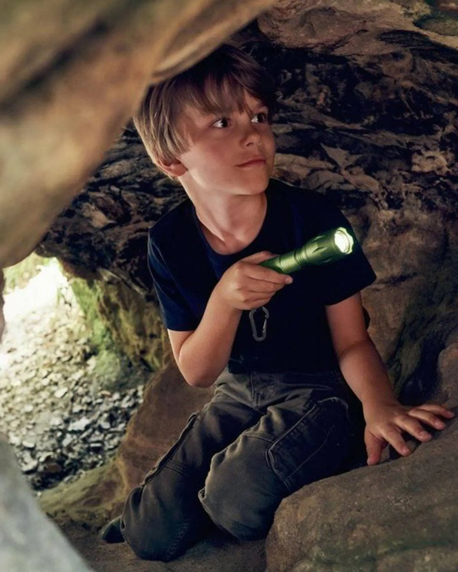 Terra Kids 4-Way Flashlight, a kid-sized flashlight with four light modes
