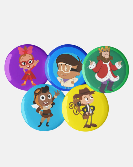 Learning Adventure Collectible Pin Button Set (5 - Pack) - ABCmouse