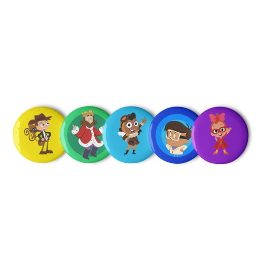 Learning Adventure Collectible Pin Button Set (5 - Pack) - ABCmouse