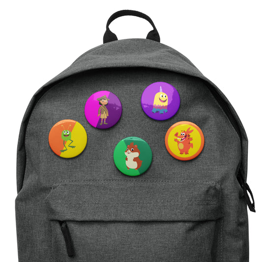 Fun Friends Collectible Pin Button Set (5 - Pack) - ABCmouse