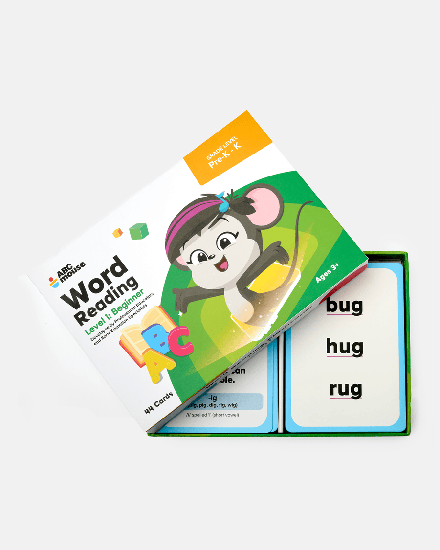 ABCmouse Word Reading Flashcards Level 1, 44-card deck for ages 3 to 6