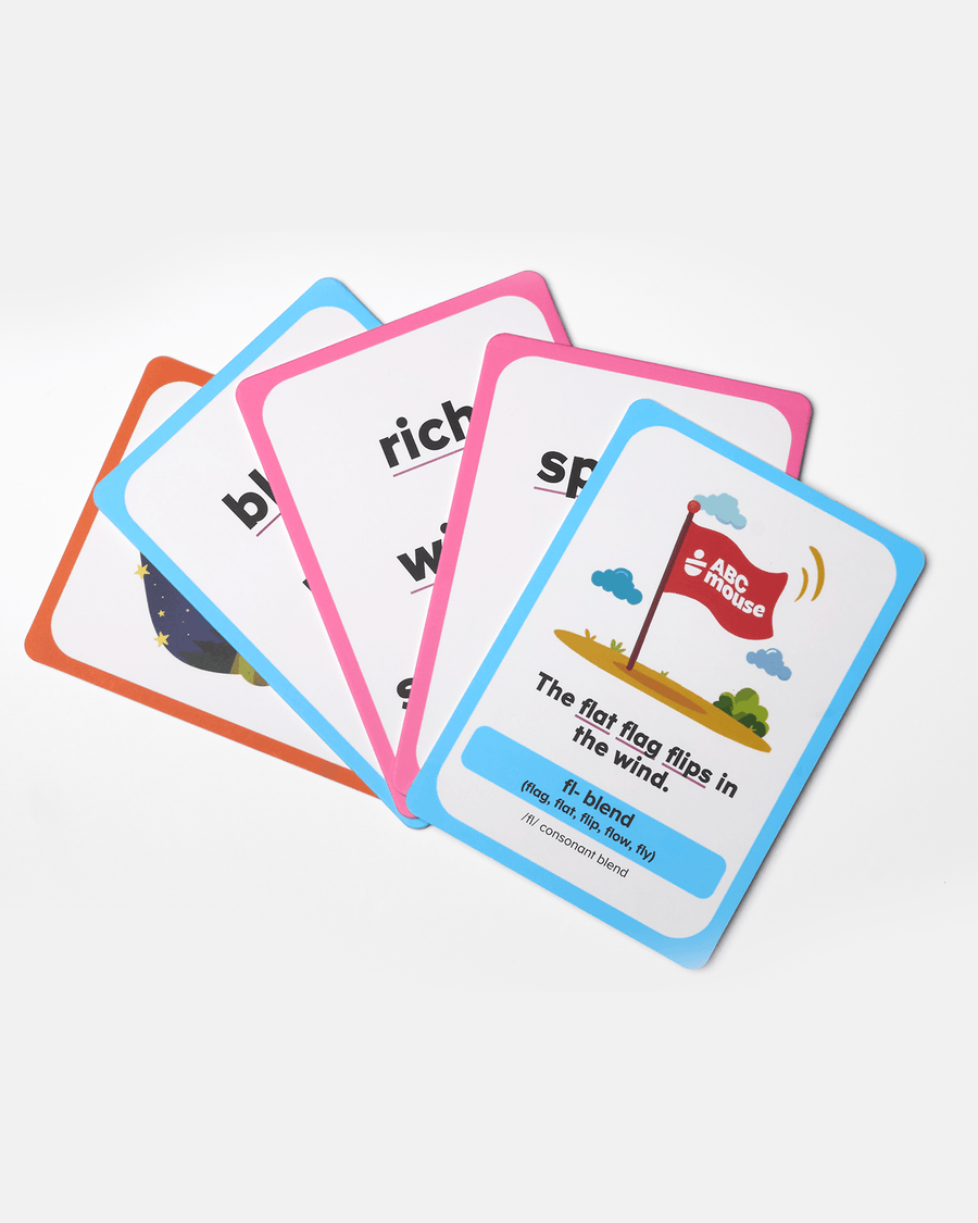 Child sorting ABCmouse Word Reading Flashcards Level 1