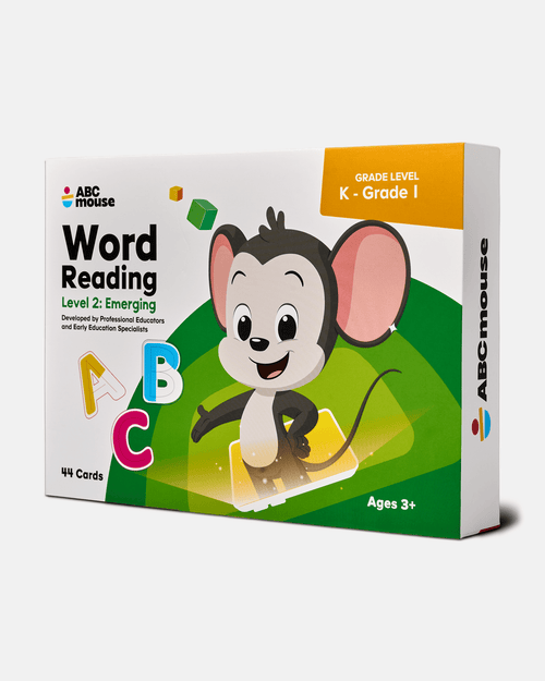 Self-checking card back from ABCmouse Word Reading Flashcards Level 2
