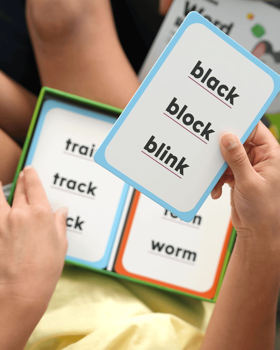 Blend and digraph word cards from ABCmouse Word Reading Flashcards Level 2