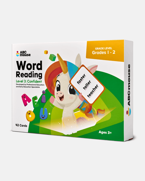Multisyllabic word and syllable type cards from ABCmouse Word Reading Level 3